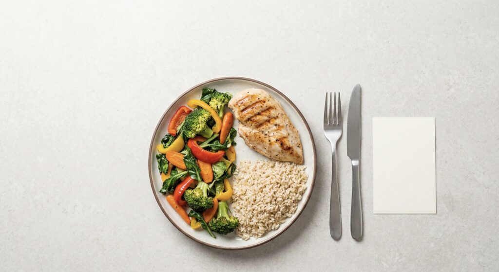 Reeducação alimentar na prática: como montar pratos equilibrados sem pesar comida